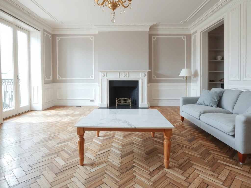 Intérieur parisien immaculé