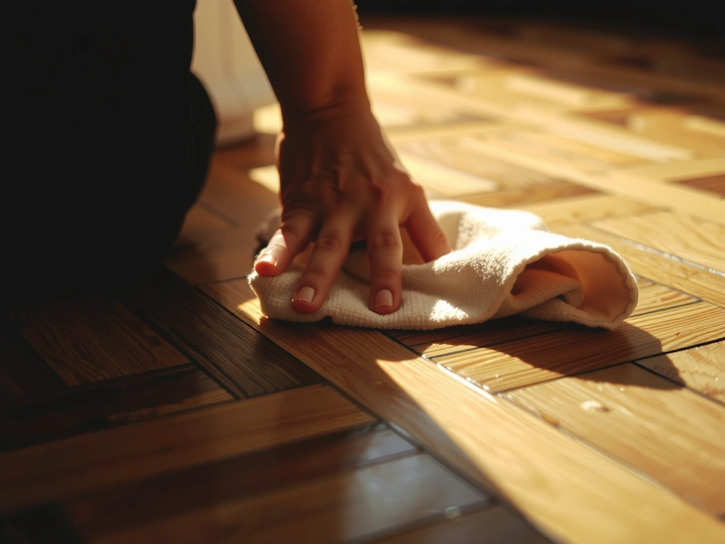 Détail nettoyage parquet